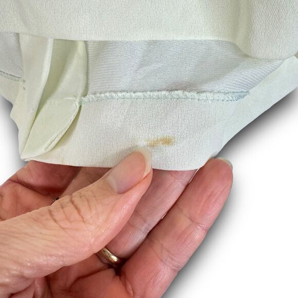 Vintage Gossard Artemis Nylon Sleepwear Top Pale Yellow Blue Lace Size Medium - Picture 5 of 6